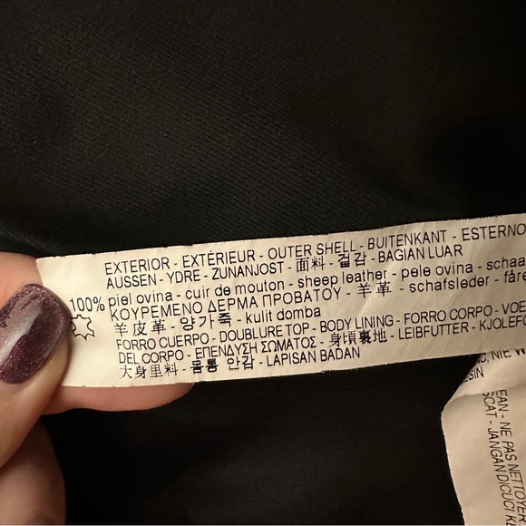 PREMIUM 100% Sheep Leather Quilted Biker Jacket Moto Zara M/L - Picture 8 of 15